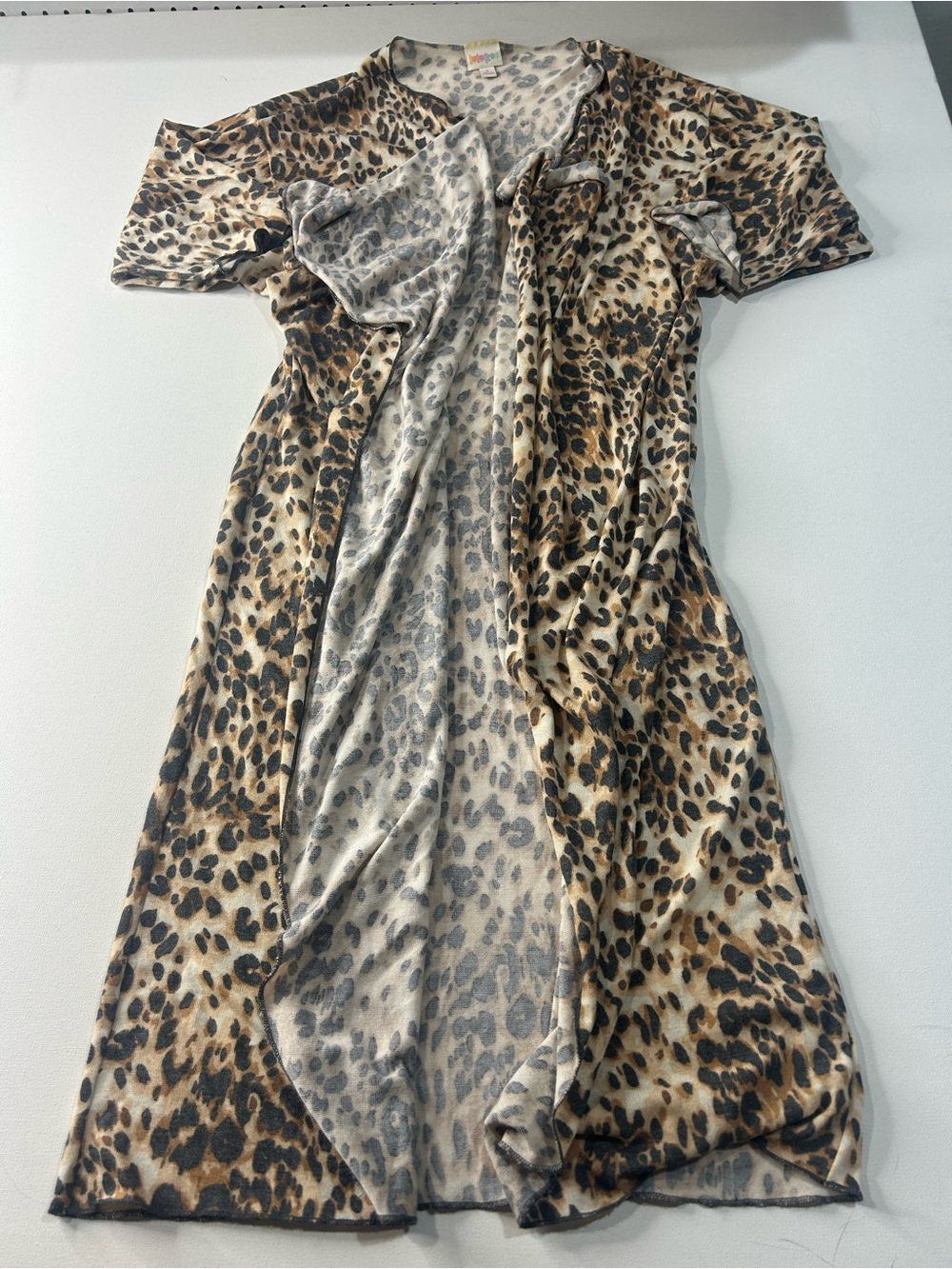 LuLaRoe Girls Leopard Print Dress in Brown and Black